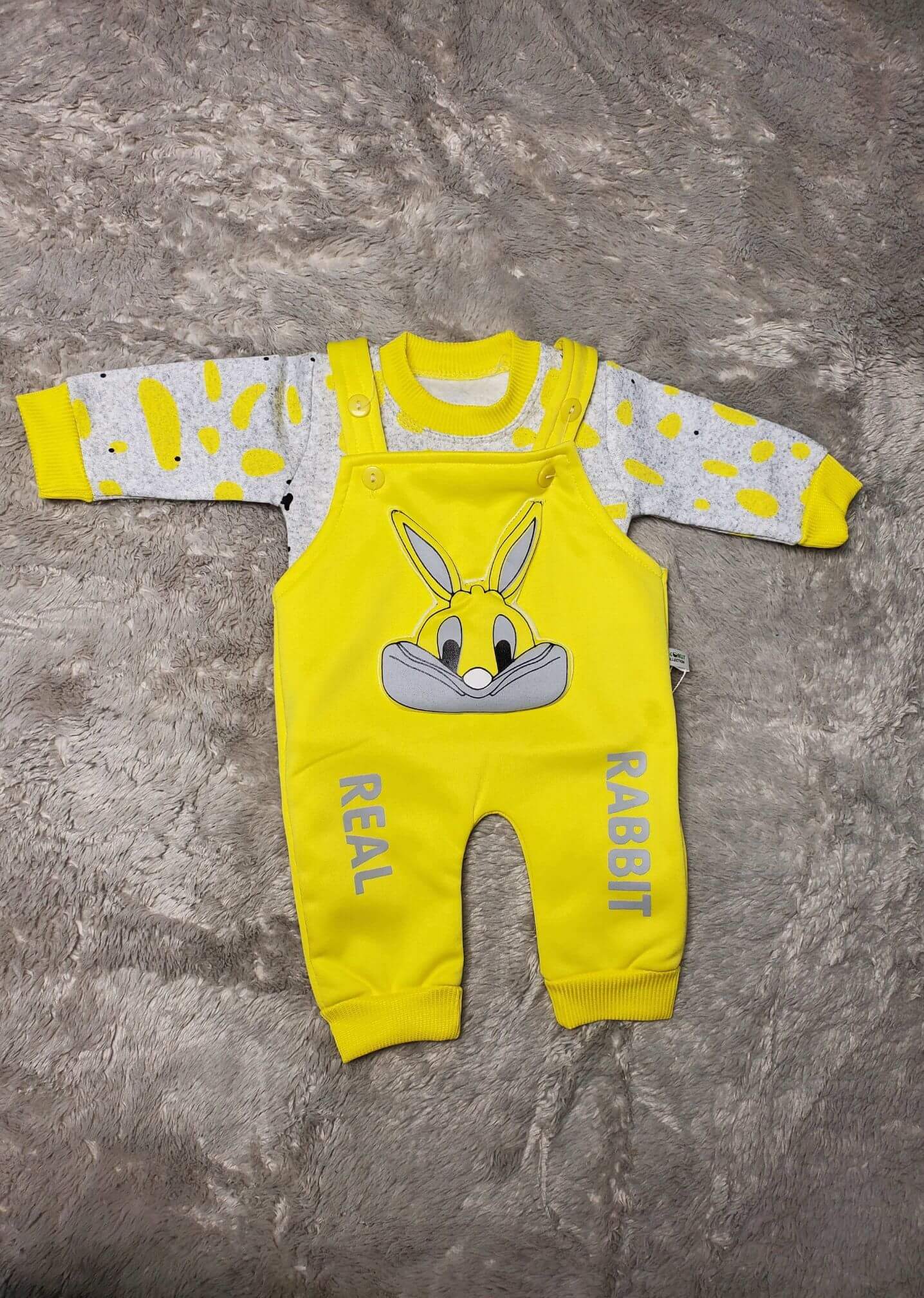 Bunny Yellow Romper - China Fleece