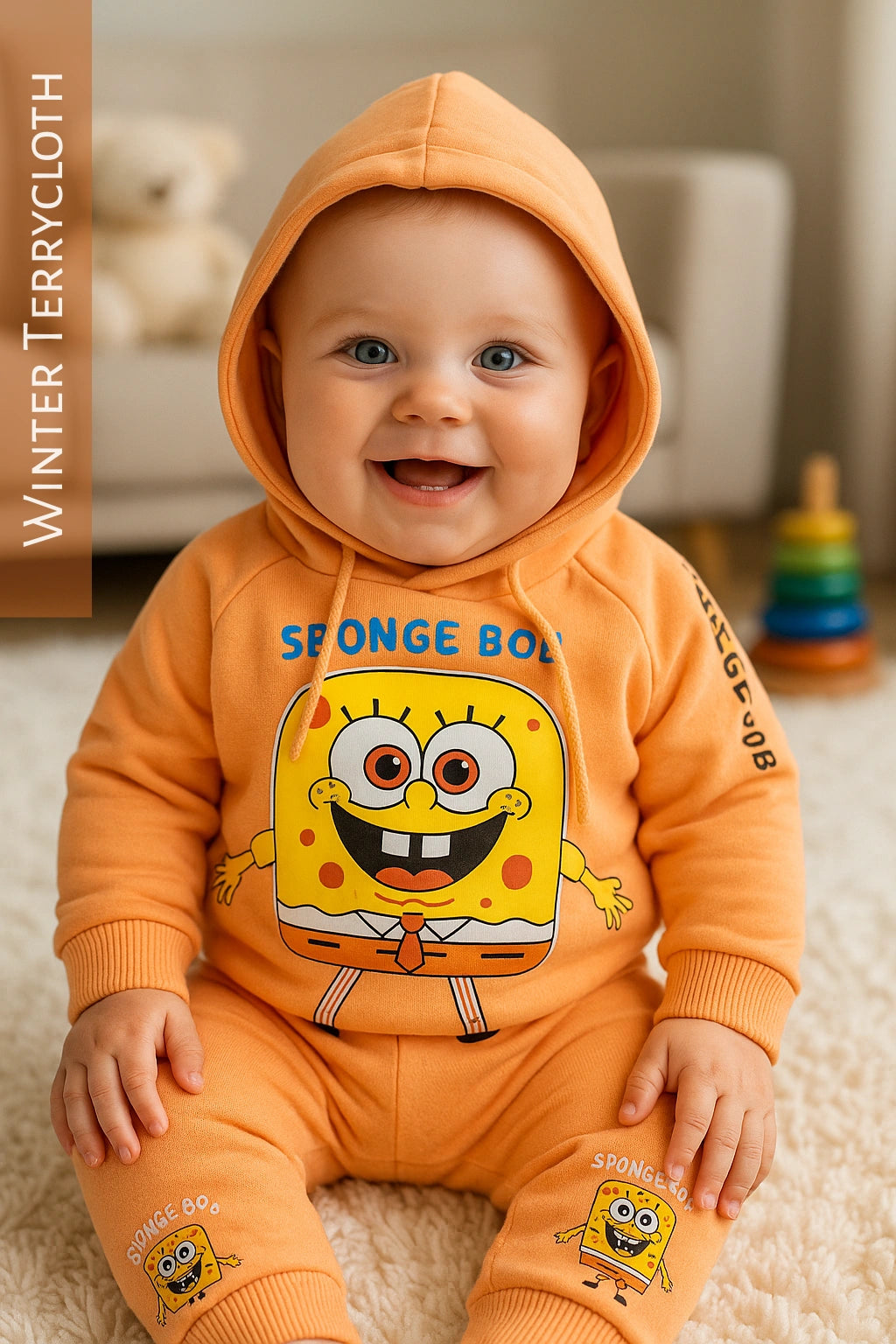 SPONGE BOB Hoodie and Trouser - WINTER TERRY