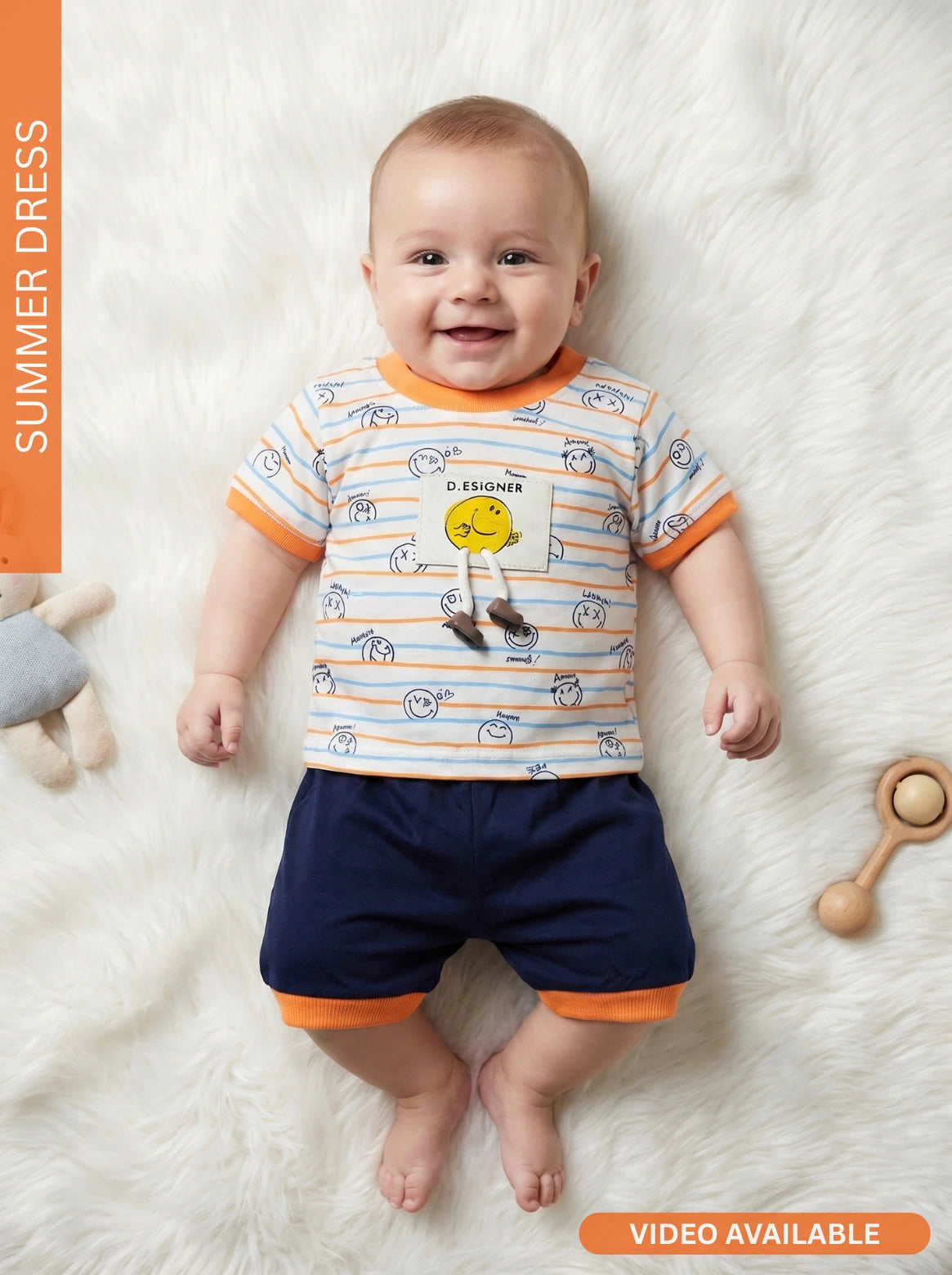 Happy Vibes Smiley ORANGE - Summer Set
