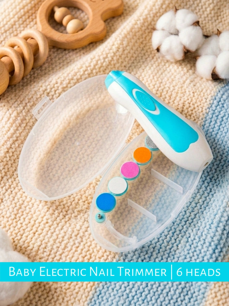 Baby Electric Nail Trimmer 6Pcs - Gentle & Safe