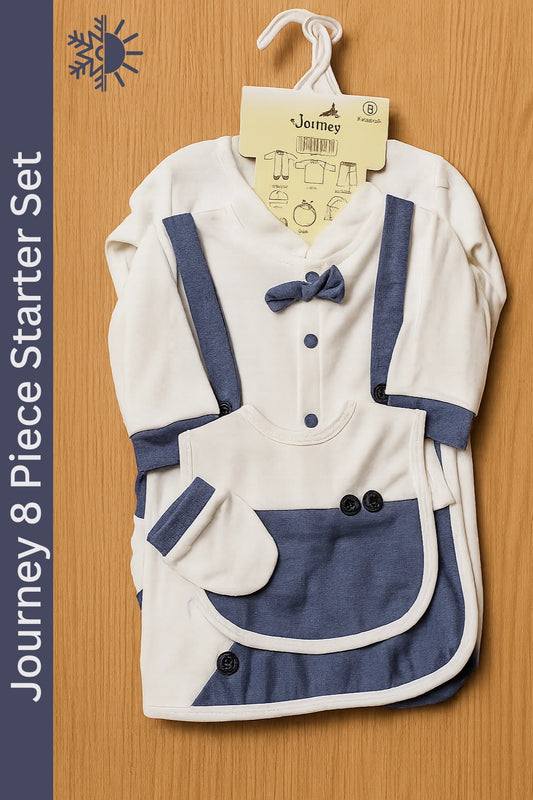 Journey Tuxedo Navy 0-3M 8 Piece Set