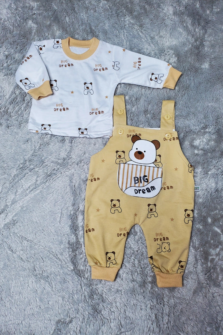 DREAM BEAR Romper Camel - SUMMER FABRIC