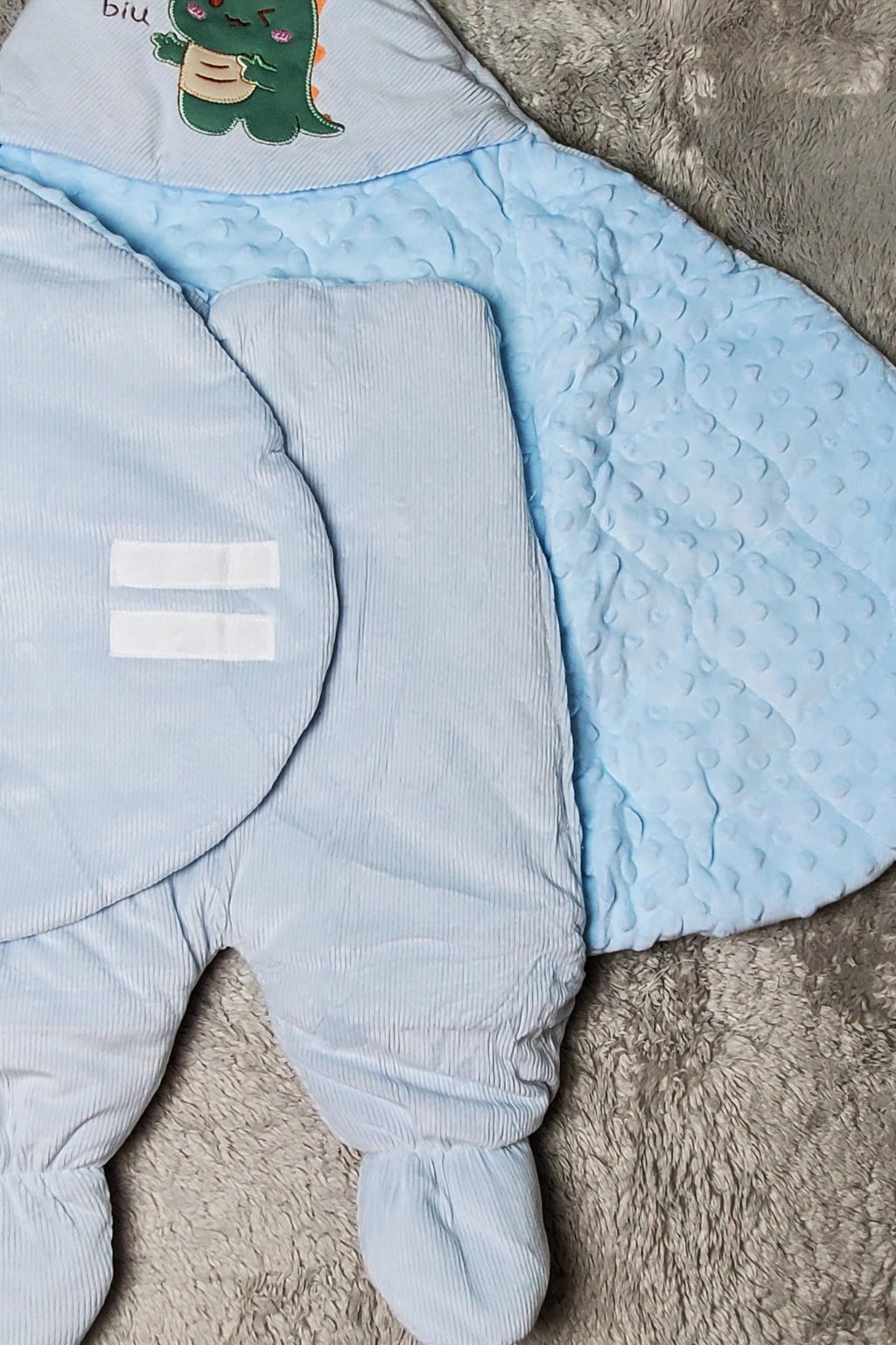 Imported Corduroy Swaddle BL Biu-Dino 3-9M Baby