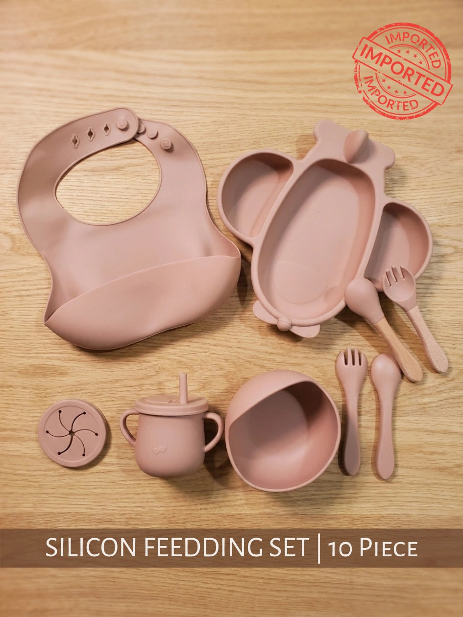 Silicone Baby Feeding Set – Mess-Free Suction Design