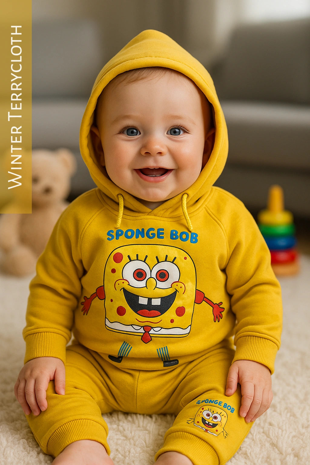 SPONGE BOB Hoodie and Trouser - WINTER TERRY