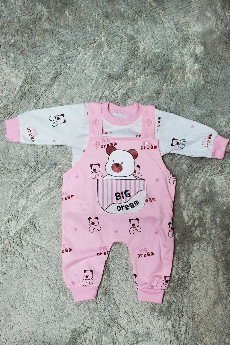 DREAM BEAR Romper Pink - SUMMER FABRIC