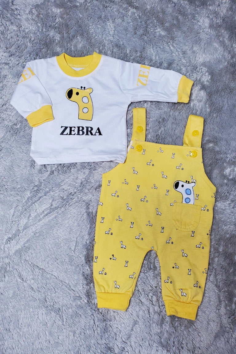 Zebra Romper Yellow - SUMMER FABRIC