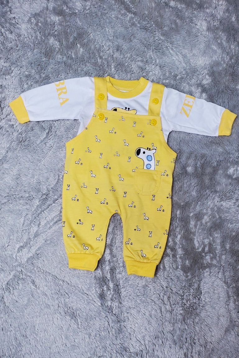 Zebra Romper Yellow - SUMMER FABRIC