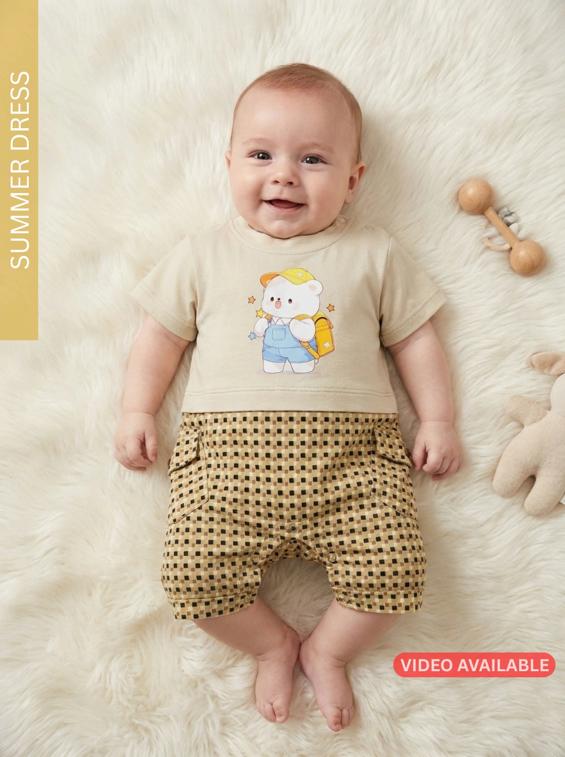 Backpack Panda Cream | SUMMER FABRIC
