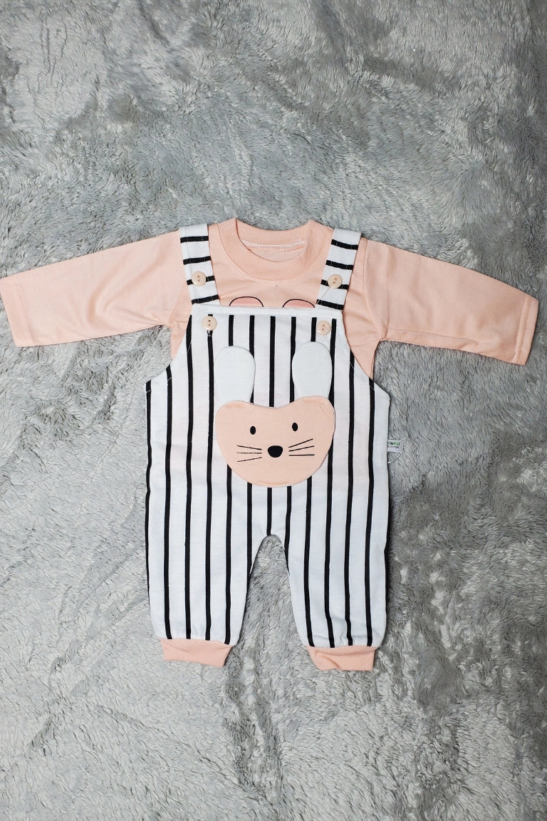 MrCat Romper Peach - SUMMER FABRIC