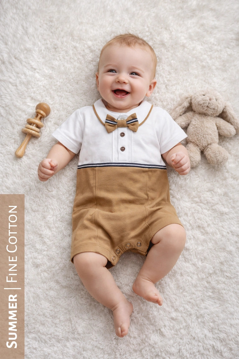 Bow Tuxedo Brown | SUMMER FABRIC