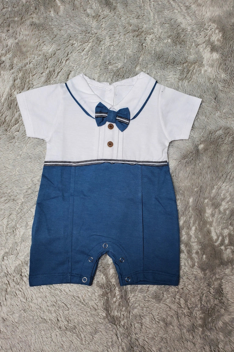 Bow Tuxedo Blue | SUMMER FABRIC