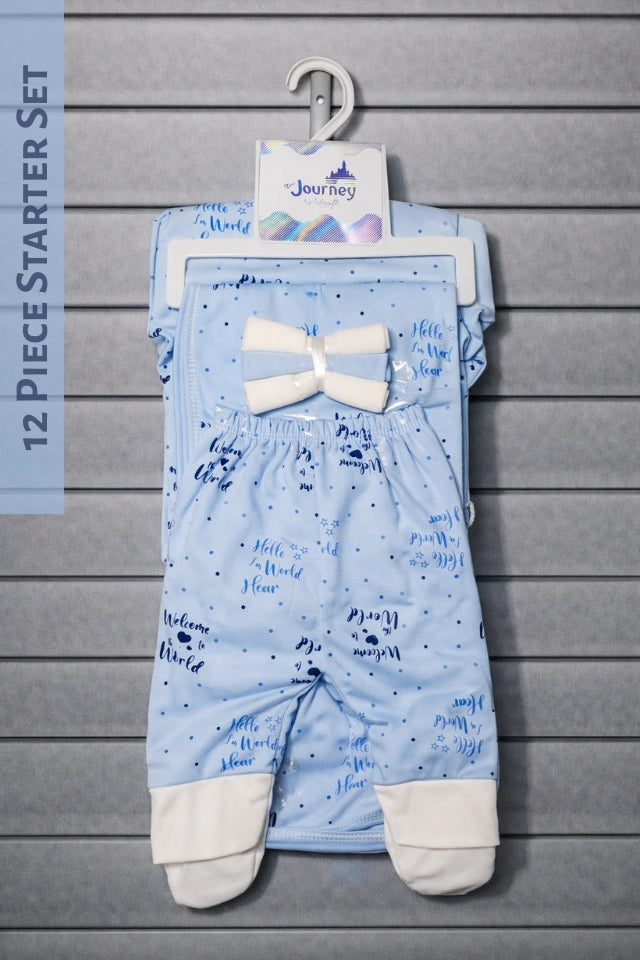 Welcome to the World BLUE | 12 Piece Starter Gift Set