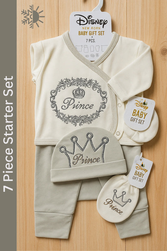 Disney Prince Grey 0-3M 7 Piece Set