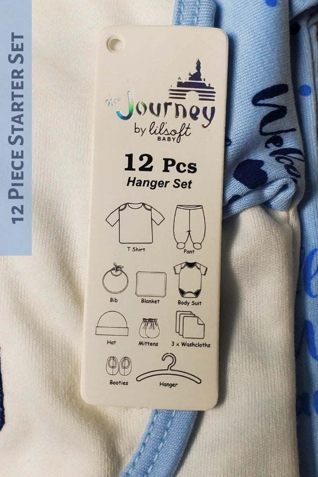 Welcome to the World BLUE | 12 Piece Starter Gift Set