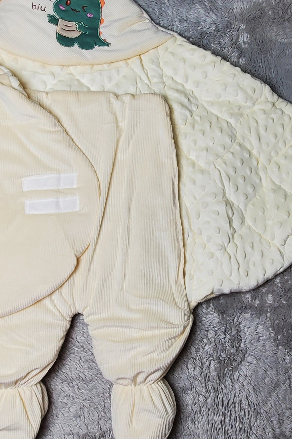 Imported Corduroy Swaddle CR Biu-Dino 3-9M Baby