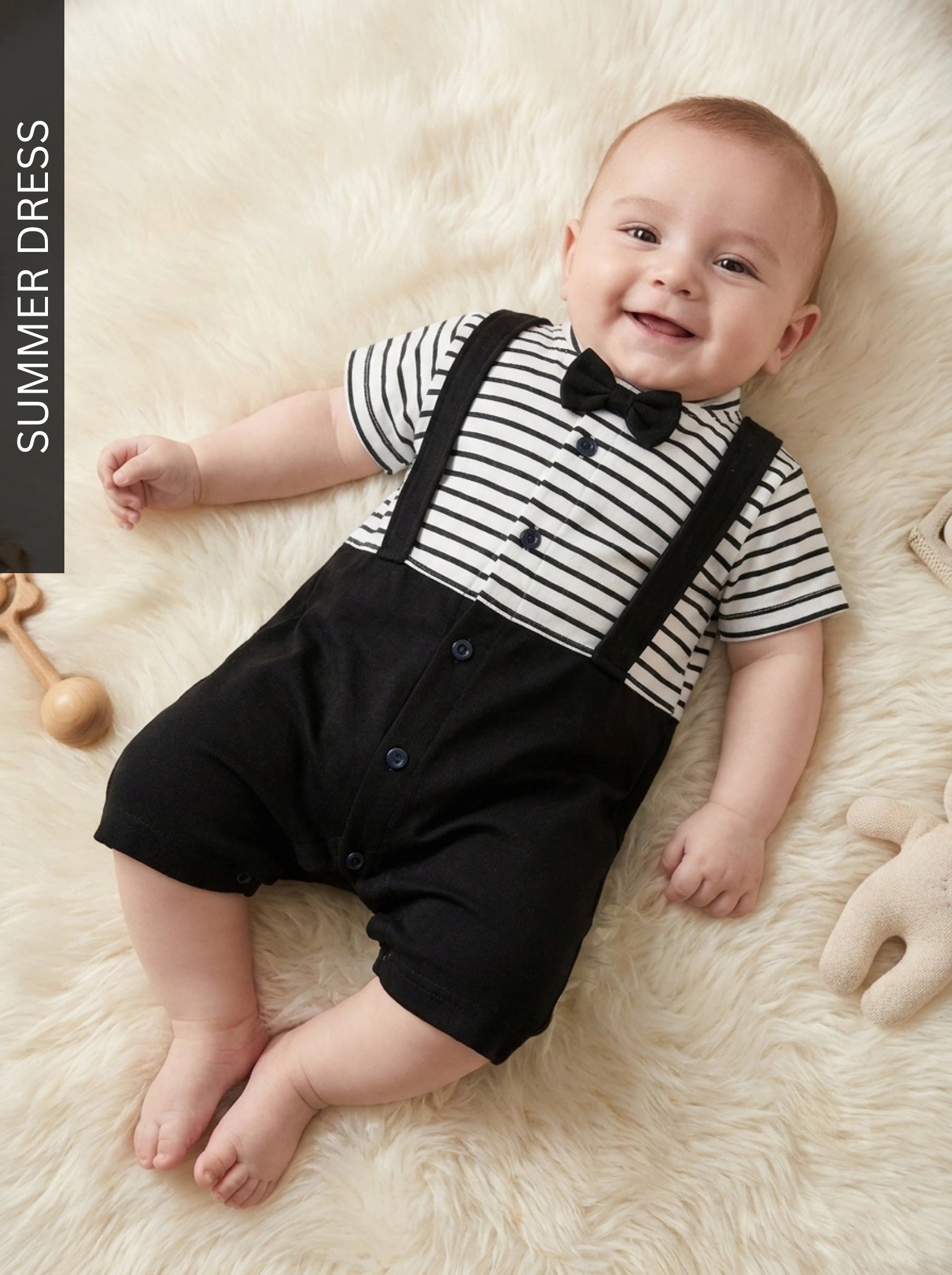 Black Bow Romper | SUMMER FABRIC