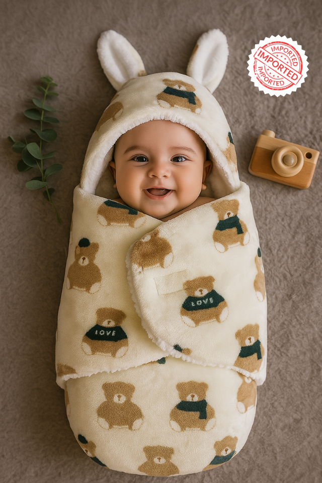 Imported Winter Swaddle Bear 0-3M Baby
