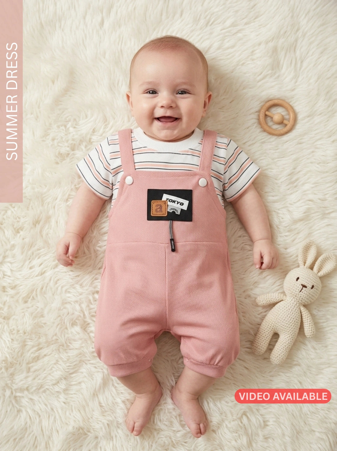 TOKYO Romper PINK - SUMMER FABRIC
