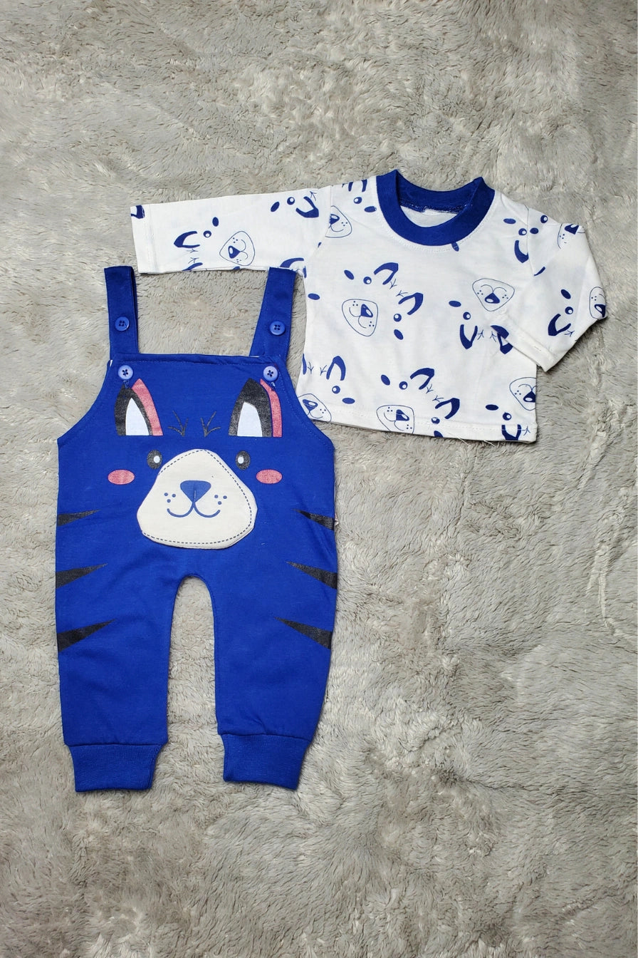 Eary Cat Romper Blue - SUMMER FABRIC