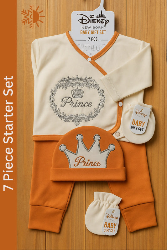 Disney Prince Mustard 0-3M 7 Piece Set