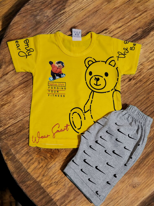 Wear Smart Short + Yellow Shirt Set