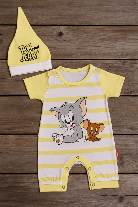 Tom Jerry Yellow Romper Suit