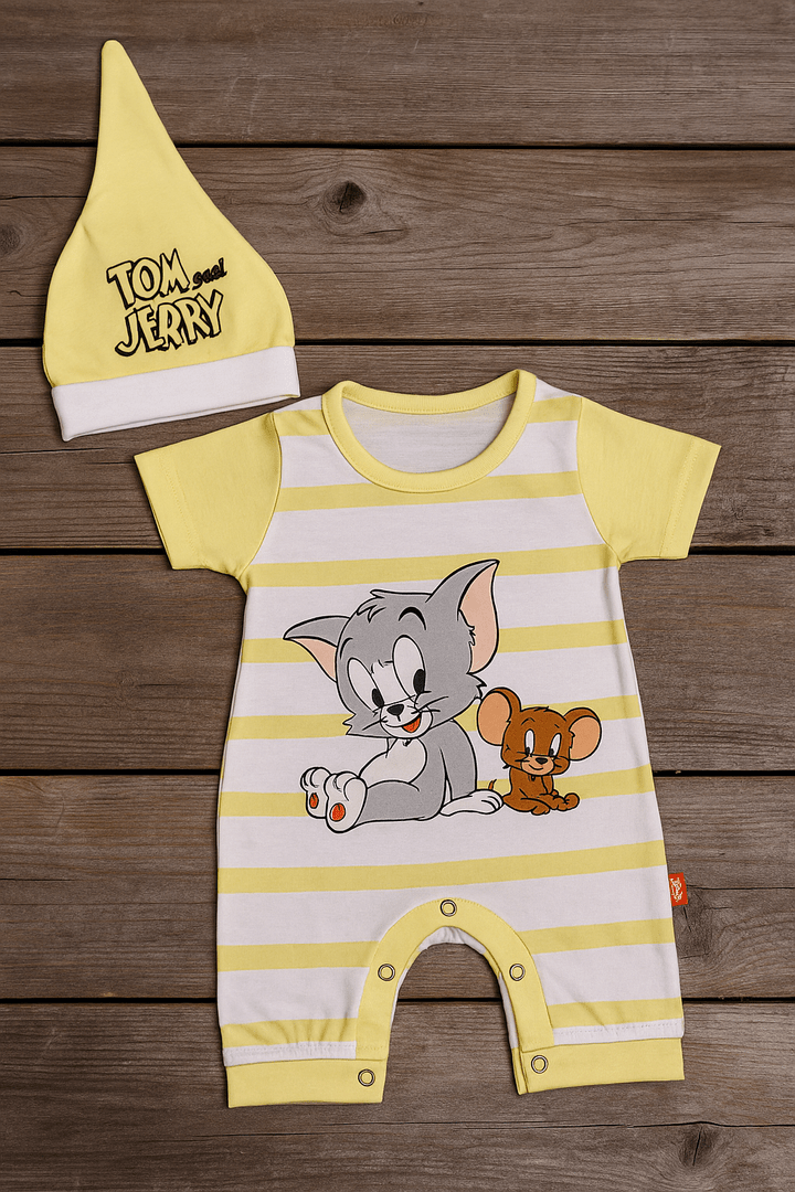 Tom Jerry Yellow Romper Suit
