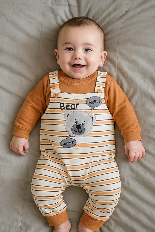 Bingo Bear Musturd Romper Suit