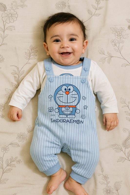 DORAEMON Blue Romper Suit - Summer Fabric