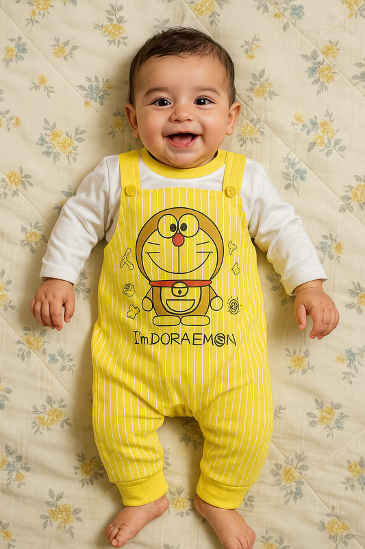 DORAEMON Yellow Romper Suit - Summer Fabric