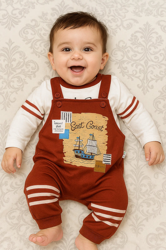 East Coast Red Romper Suit - Summer Fabric
