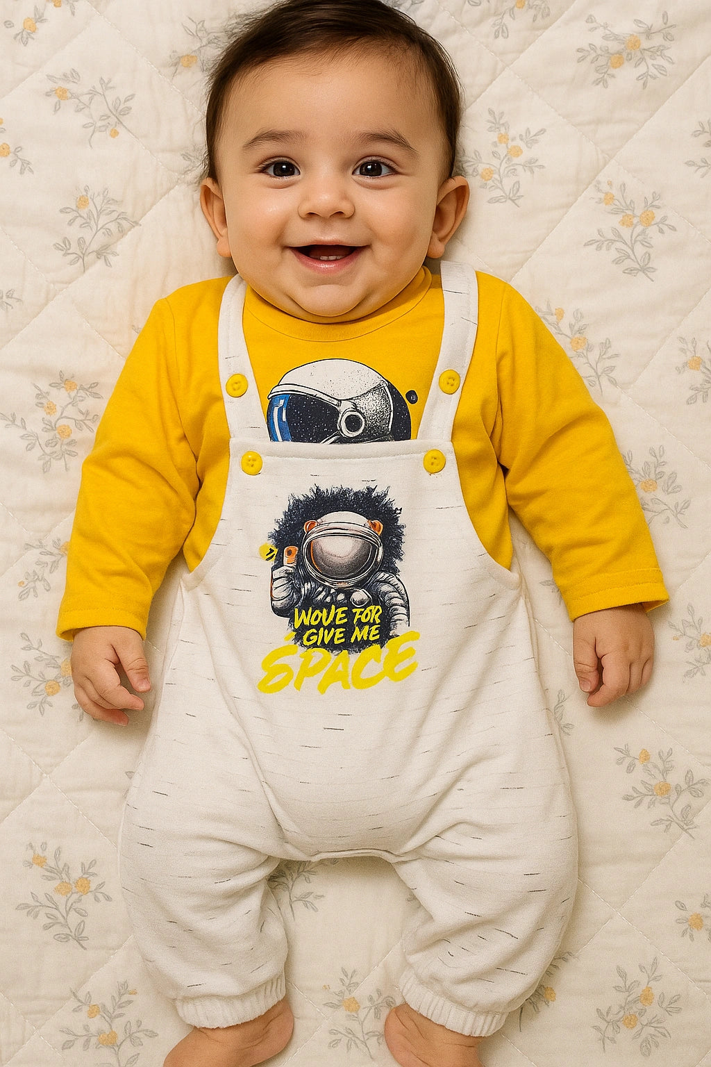 Astronaut Yellow Romper Suit