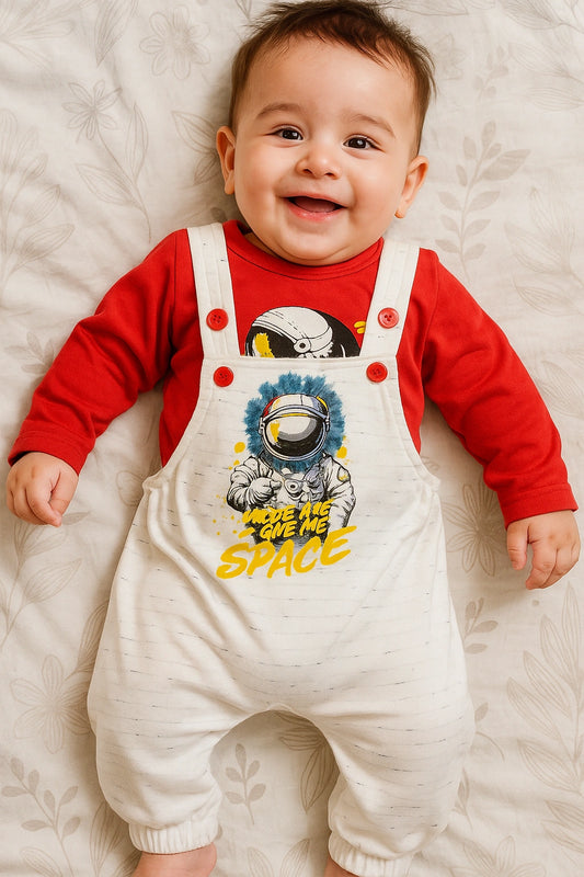 Astronaut Red Romper Suit