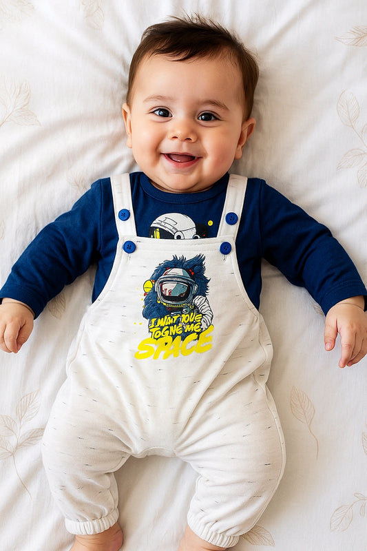 Astronaut Navy Romper Suit
