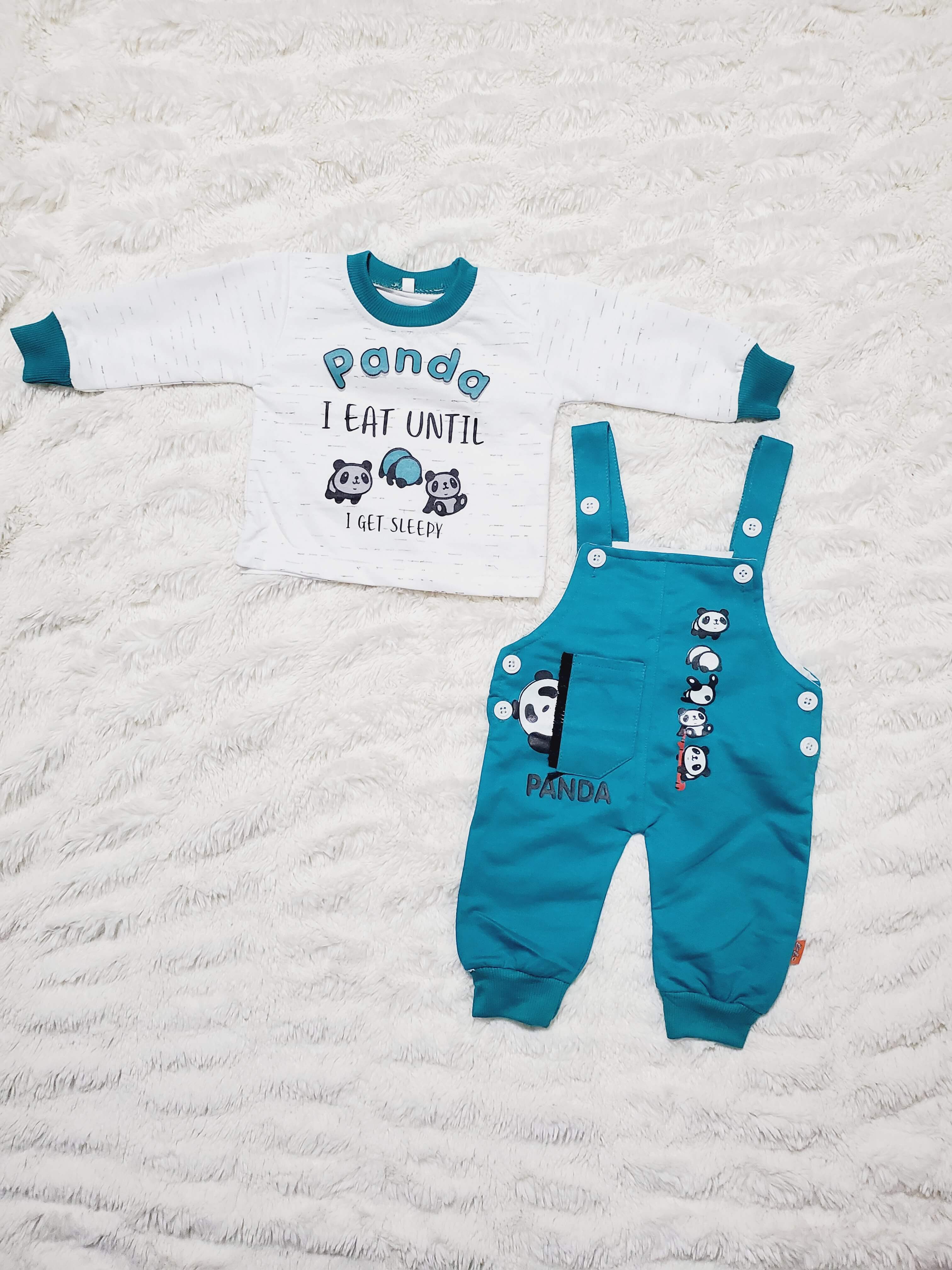 SLEEPY PANDA BG Romper - WINTER TERRY