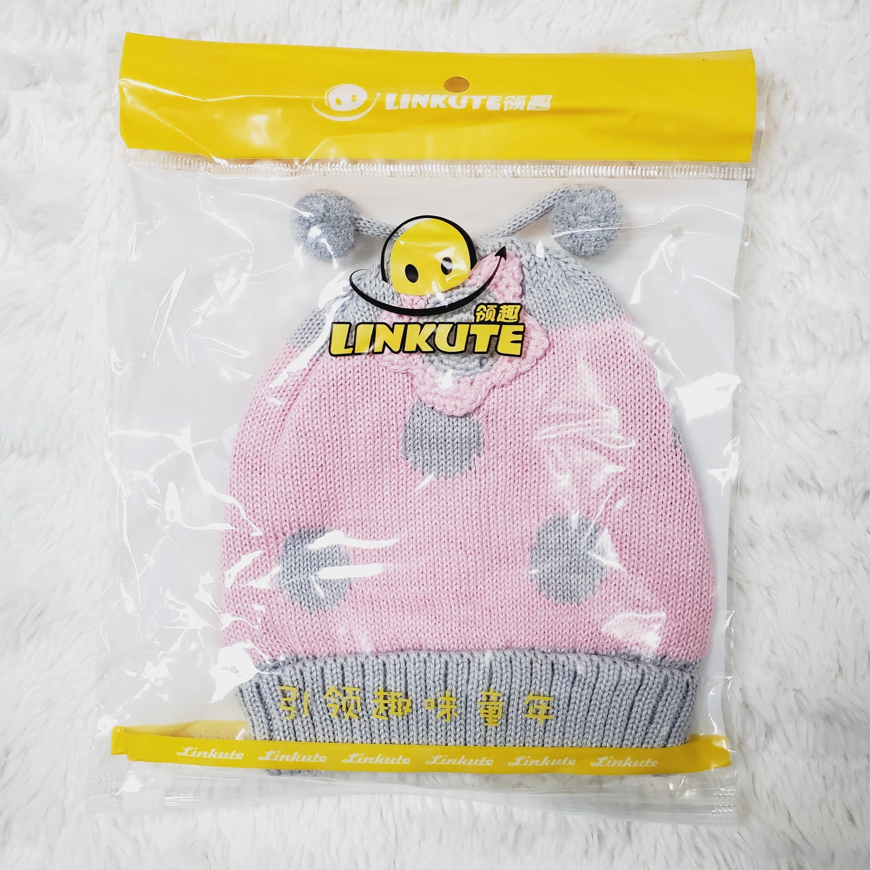 Imported Polka Dot Cap 0-9M PINK - Winter Comforter