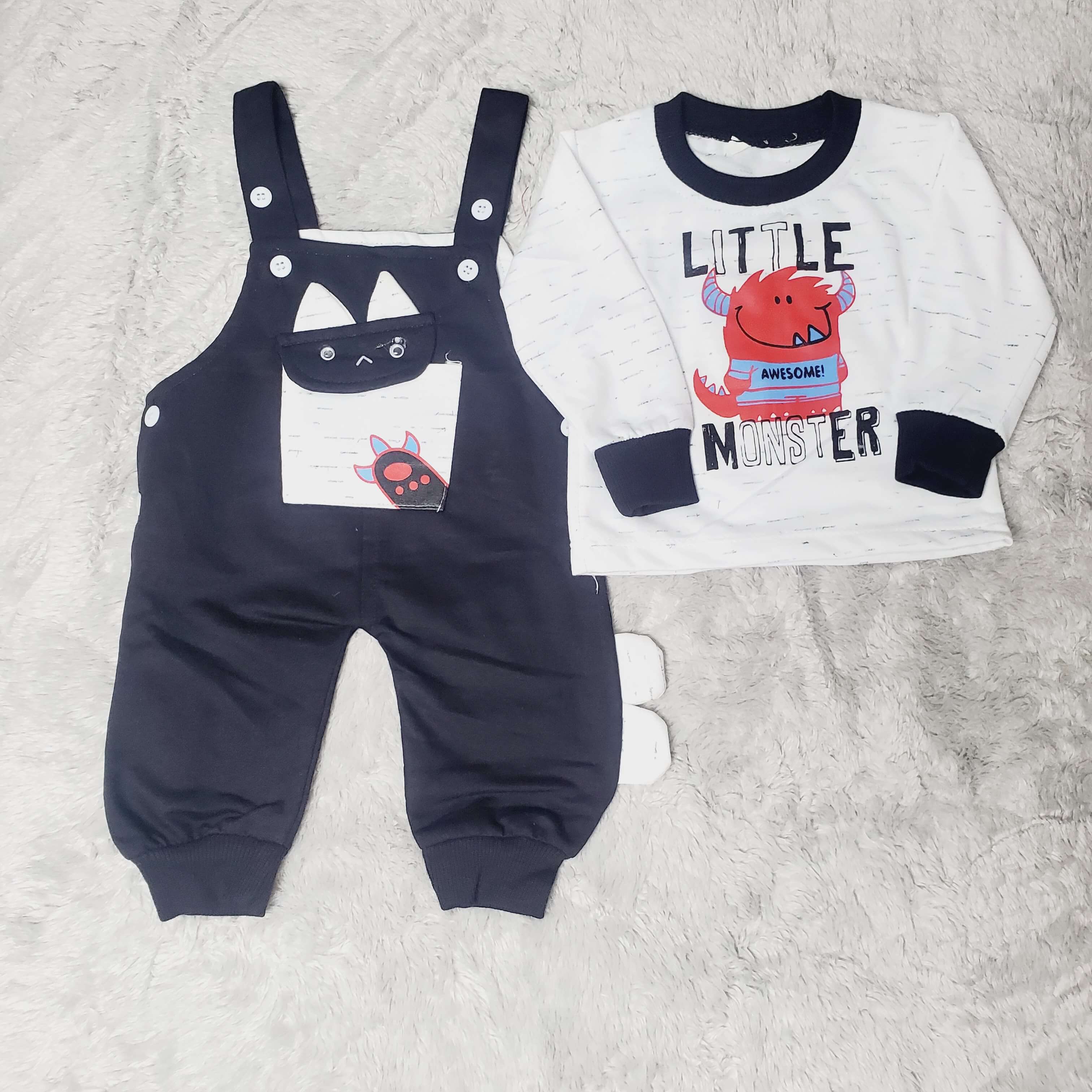 LITTLE MONSTER Black - WINTER TERRY