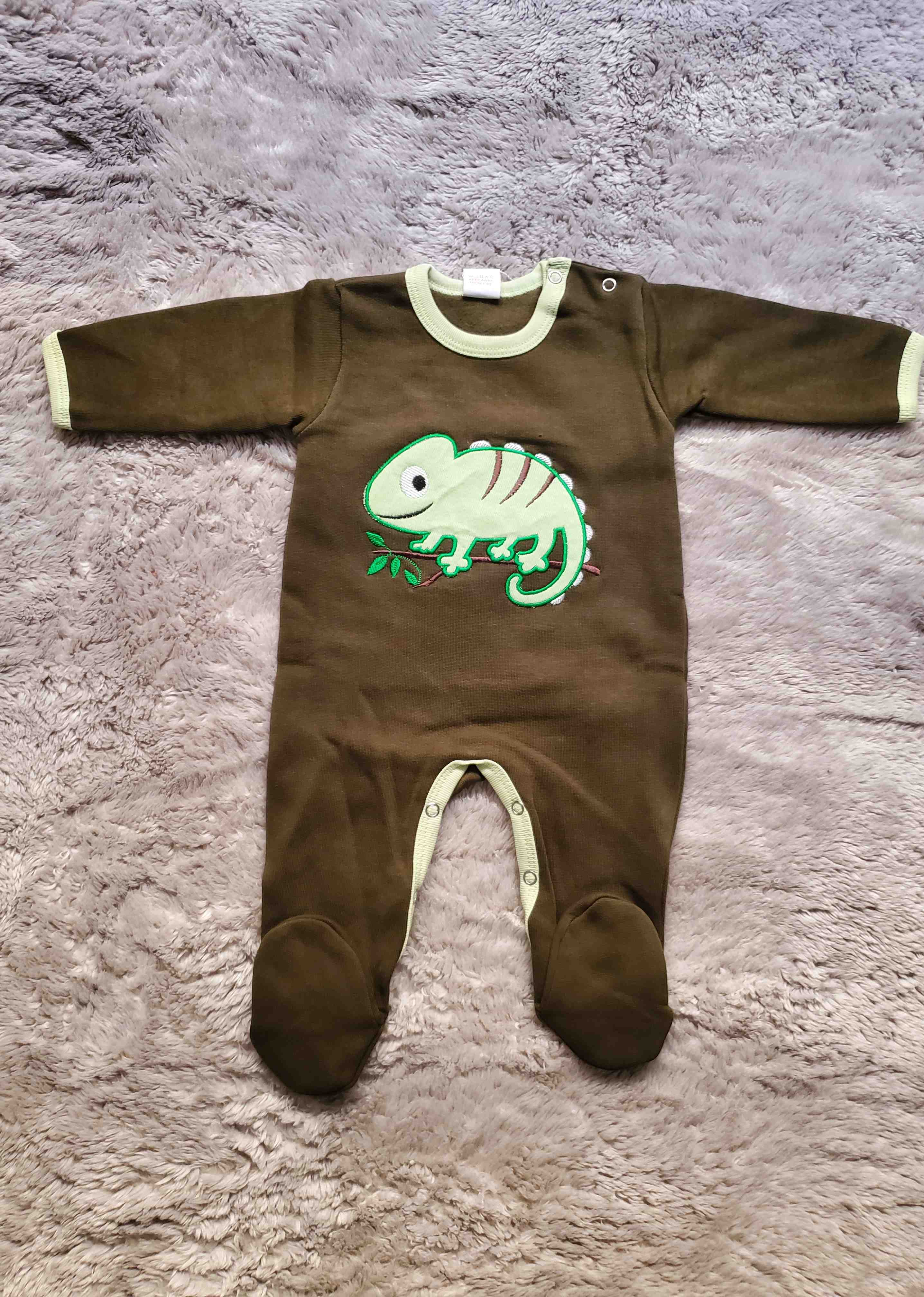 Chameleon GREEN Romper - Premium Fleece
