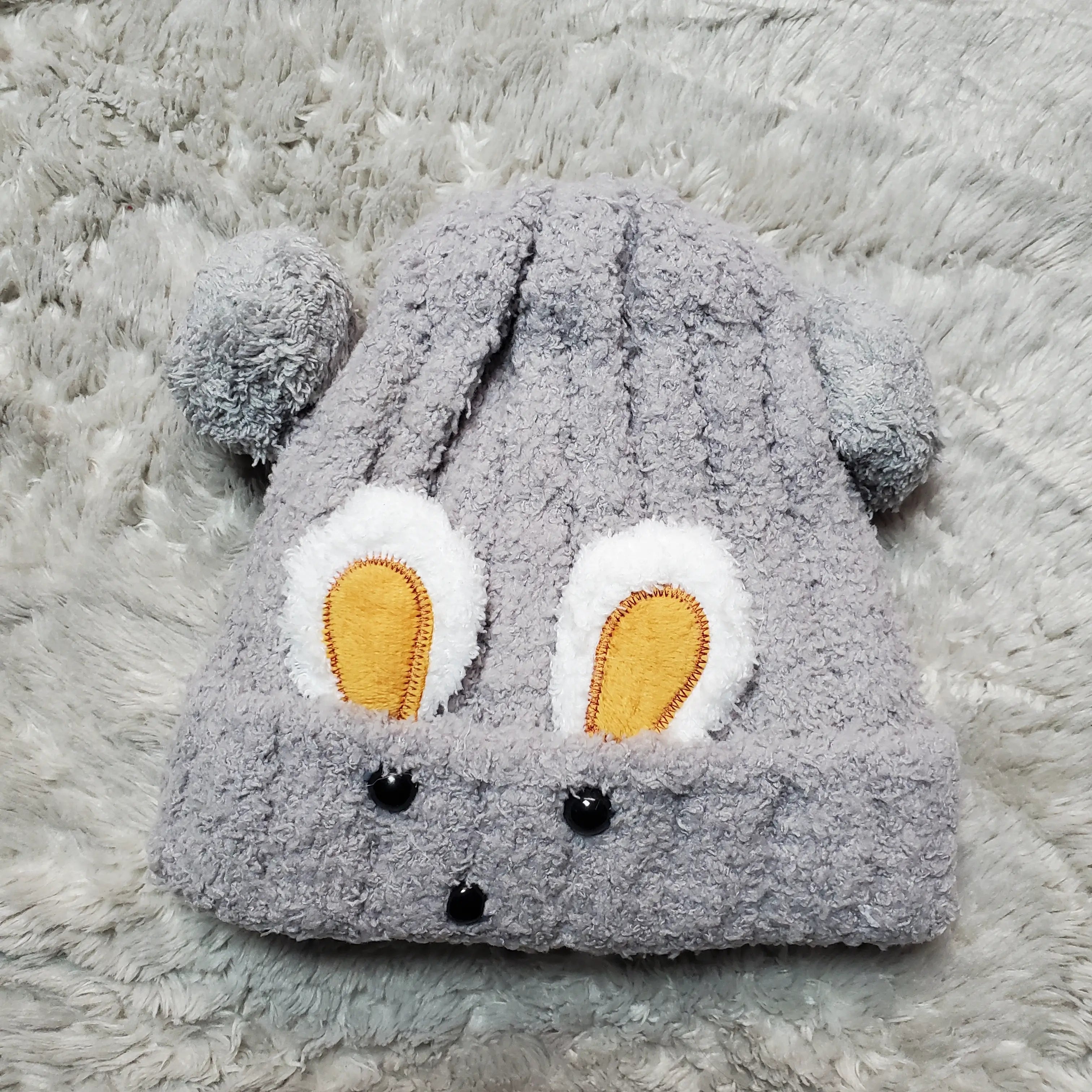 Winter Bunny Cap 3-9M Grey - Winter Comforter
