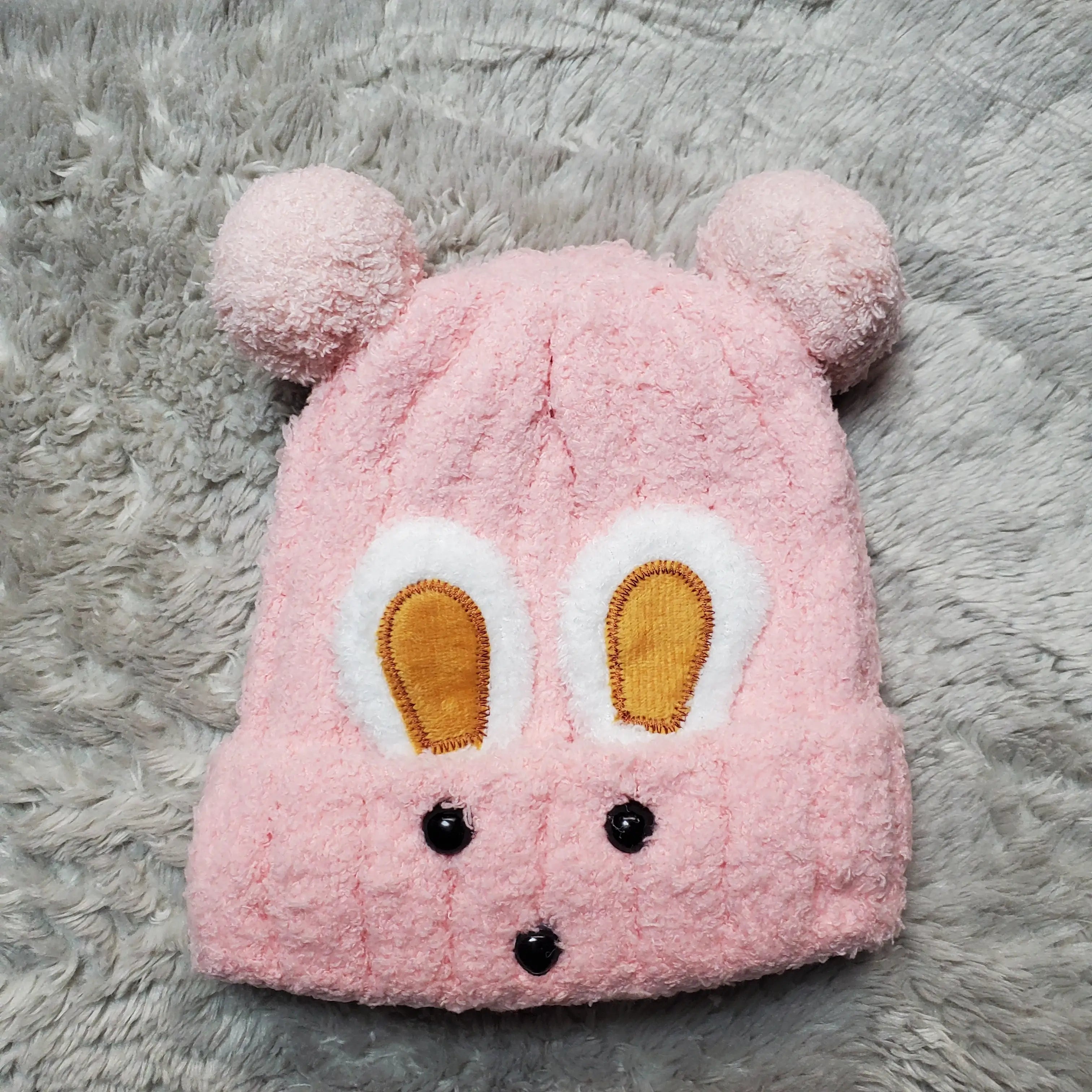 Winter Bunny Cap 3-9M Pink - Winter Comforter