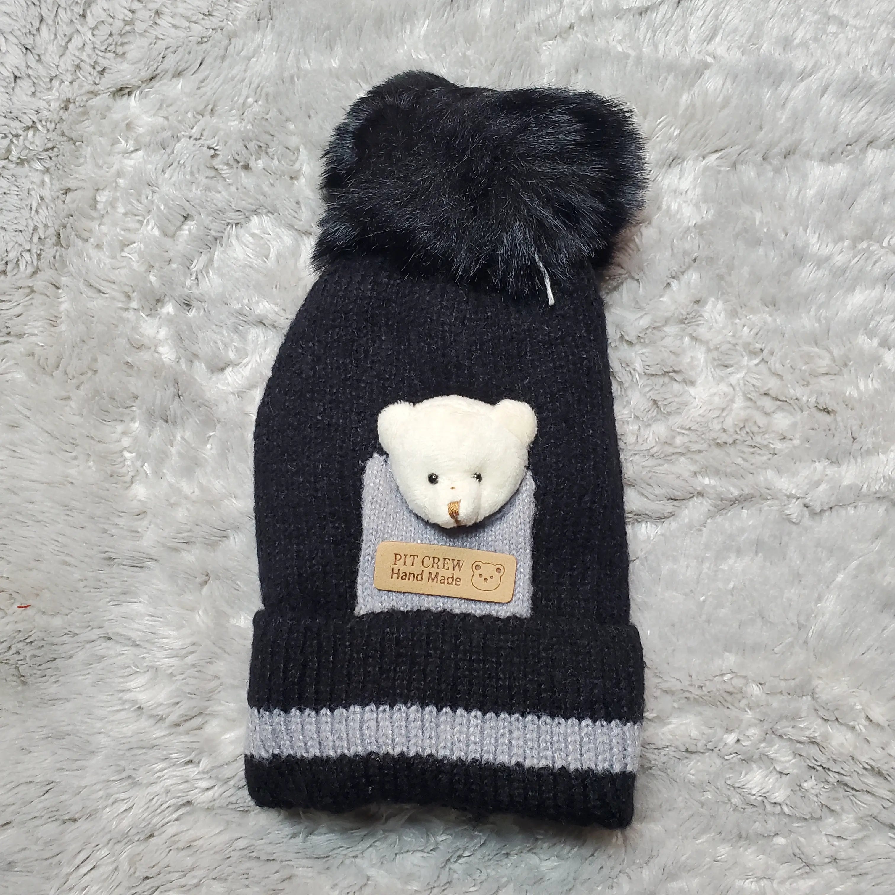 Winter Pit Crew Cap 3-9M Black - Winter Comforter