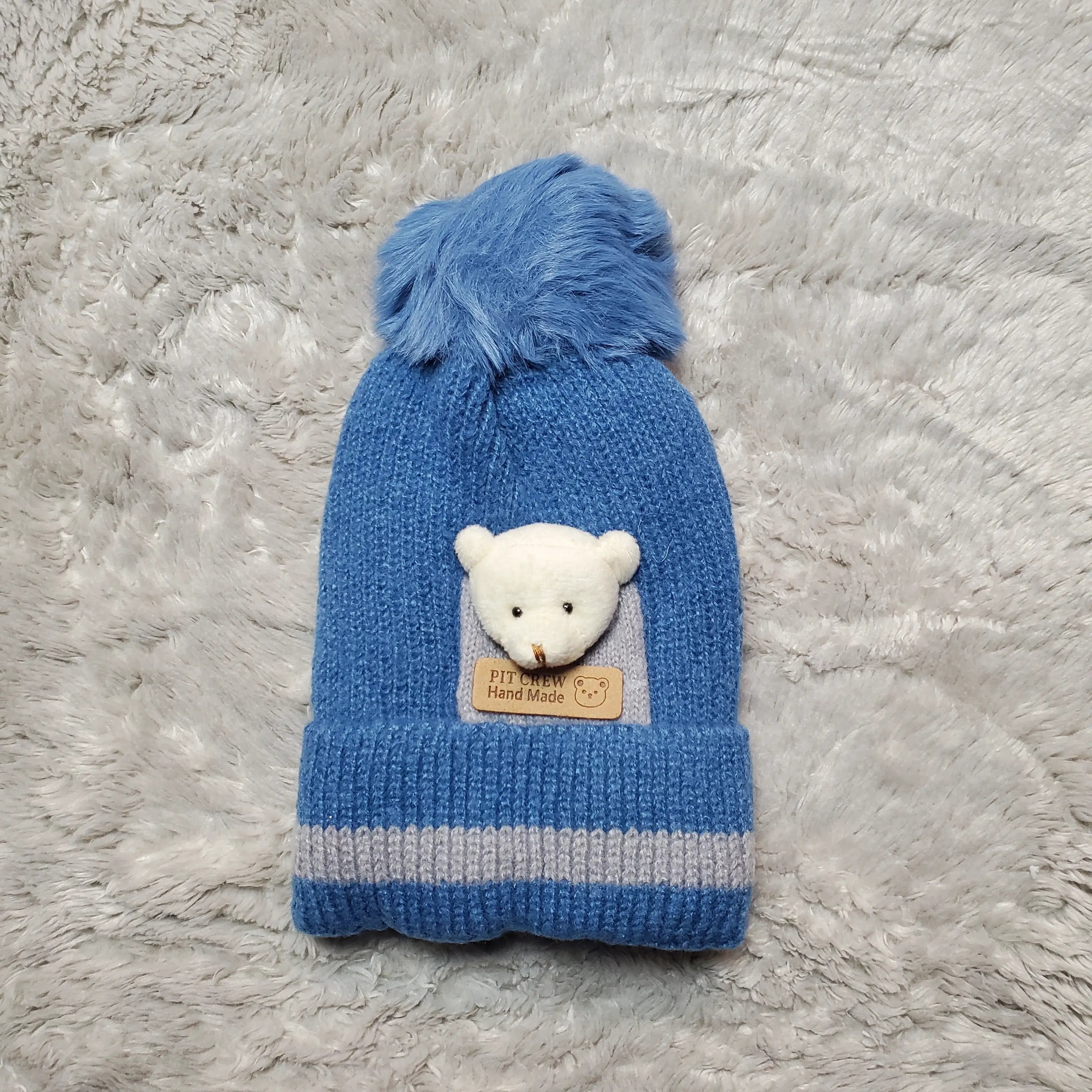 Winter Pit Crew Cap 3-9M Blue - Winter Comforter