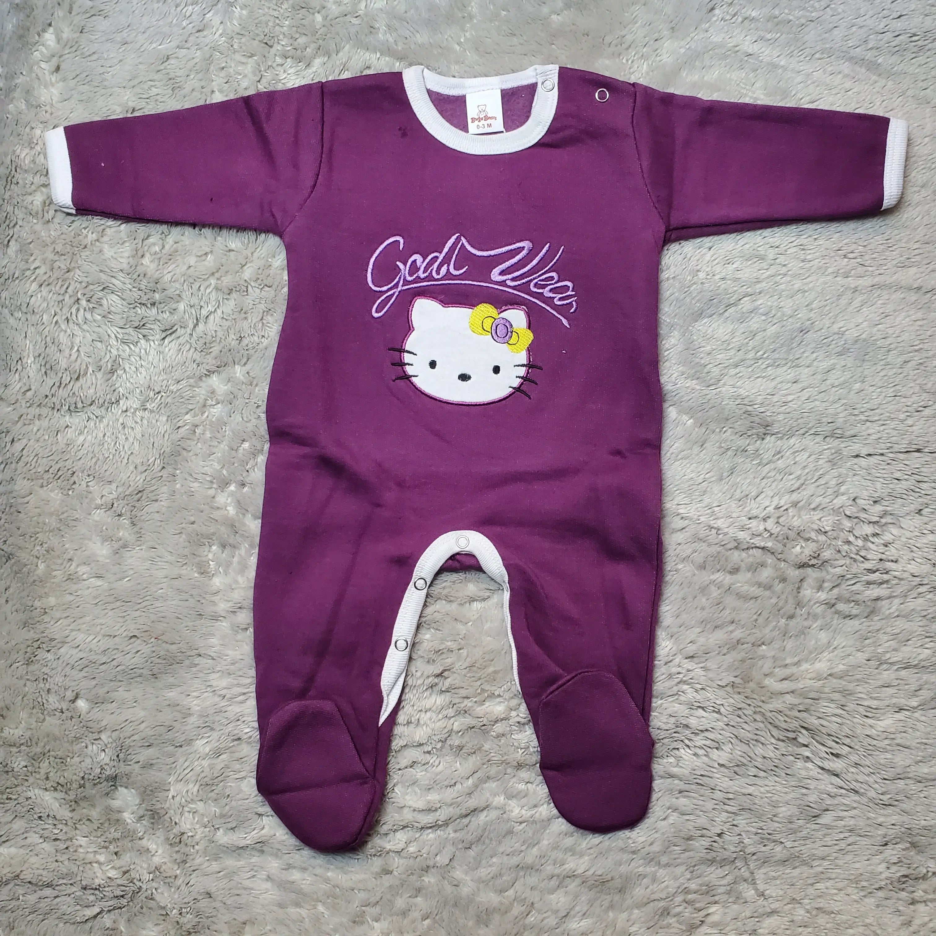 CAT PURPLE Romper - Premium Fleece