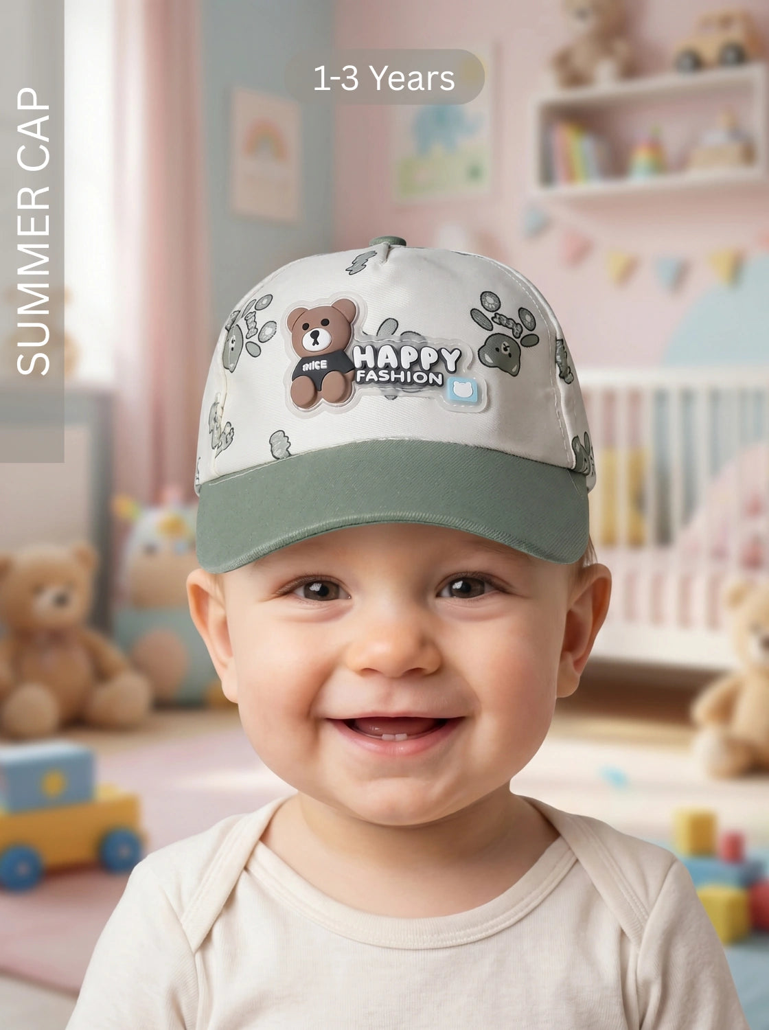 Happy Fashion Summer Cap OLIVE | IMPORTED