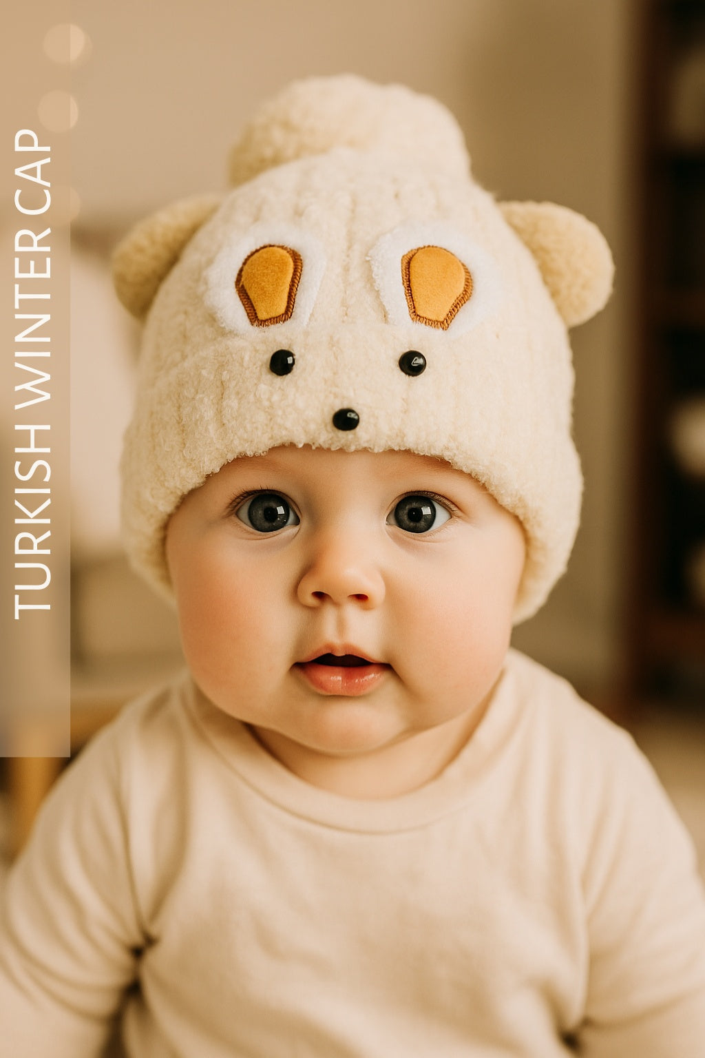 Winter Bunny Cap 3-9M Cream - Winter Comforter