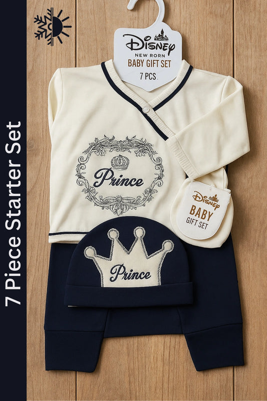 Disney Prince Navy 0-3M 7 Piece Set