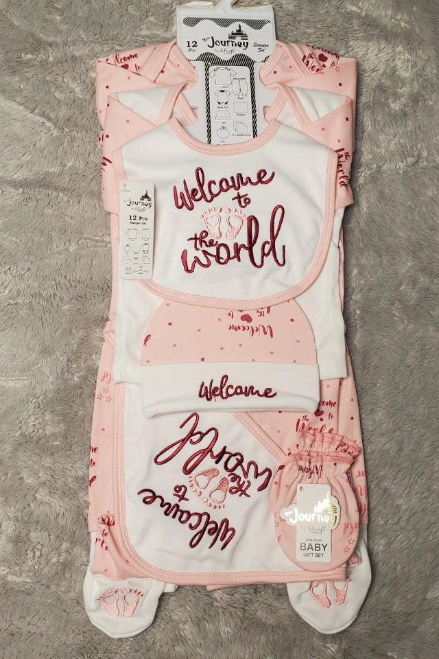 Welcome to the World PINK | 12 Piece Starter Gift Set