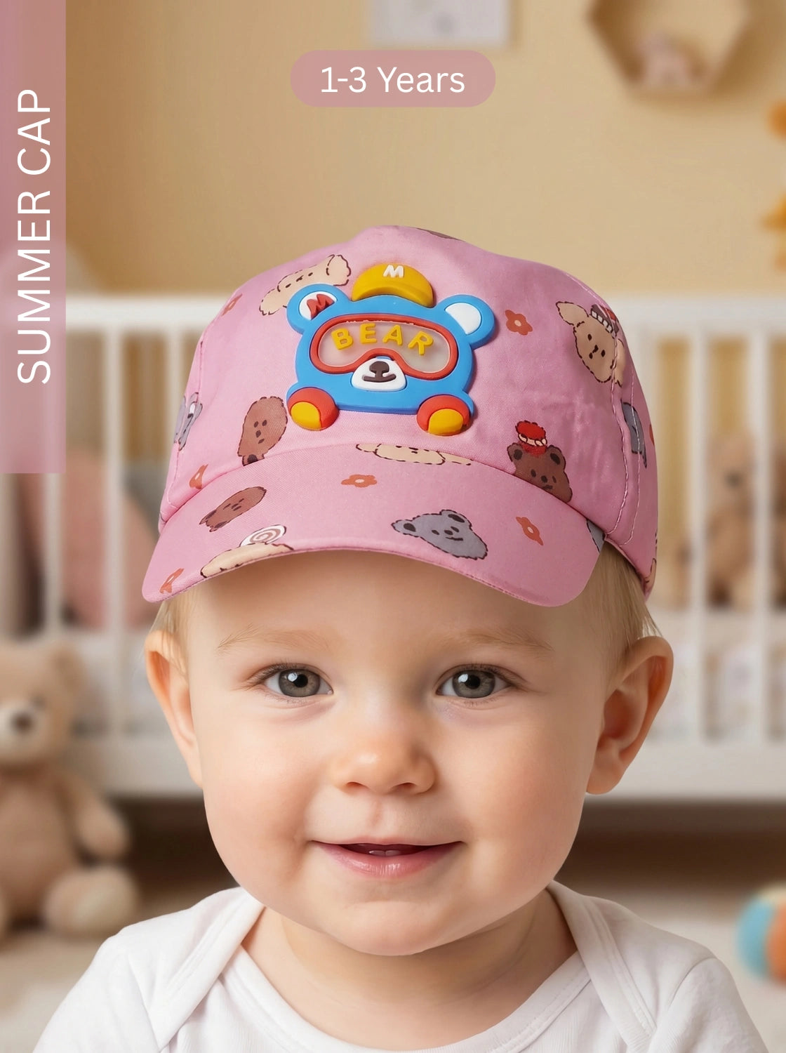 M BEAR Summer Cap PINK | IMPORTED