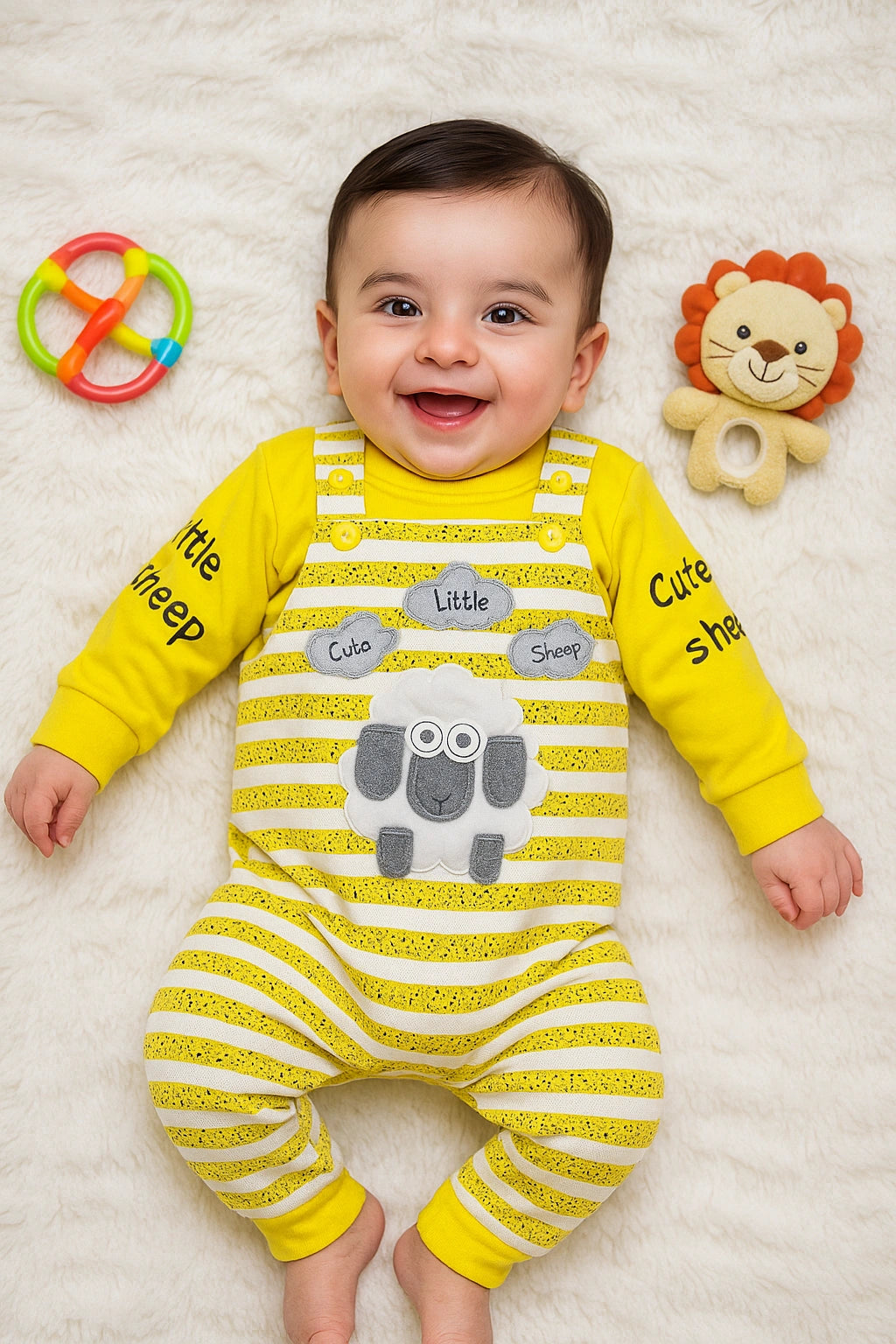 LITTLE SHEEP Romper YL 0-3M - WINTER FLEECE